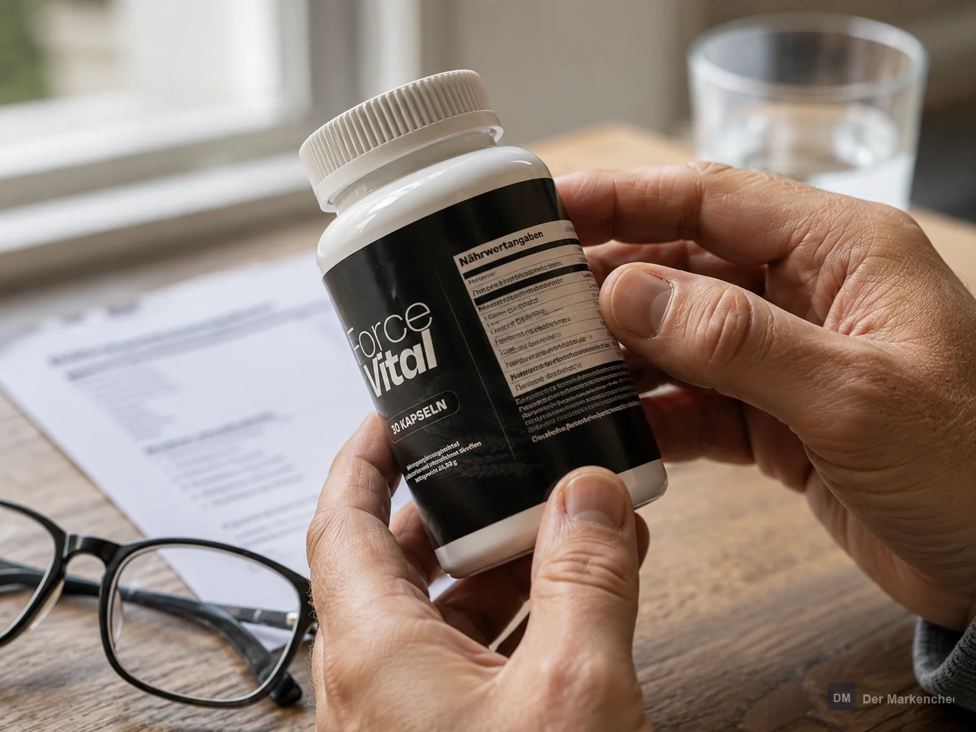 ForceVital Etikett – Inhaltsstoffe und Dosierungen auf der Verpackung