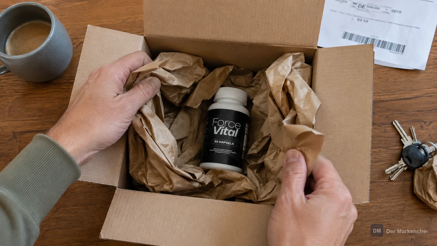 ForceVital Lieferung – Onlinebestellung und Paket beim Auspacken